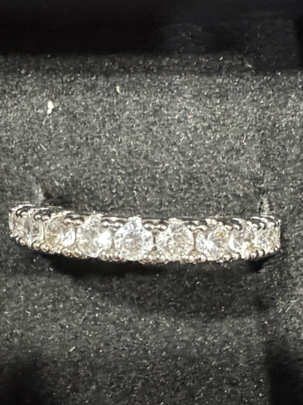 Round-Cut Diamond Eternity Band in Silver